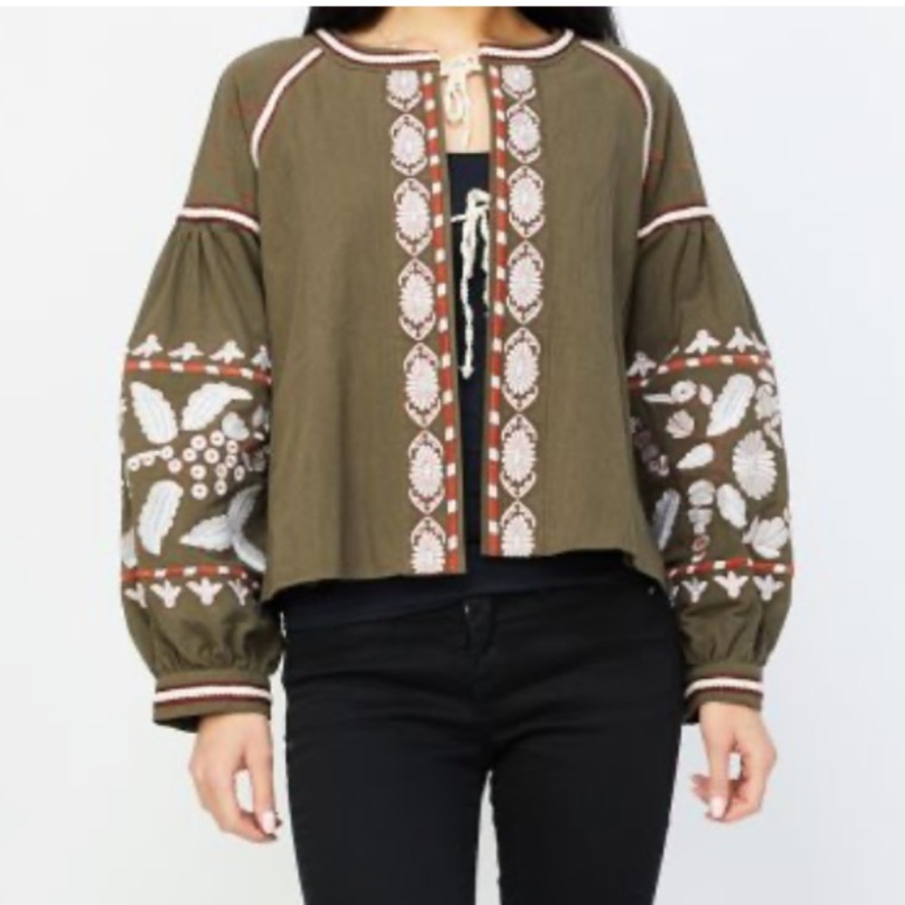 RD & Kokio Boho Embroidered Jacket size L